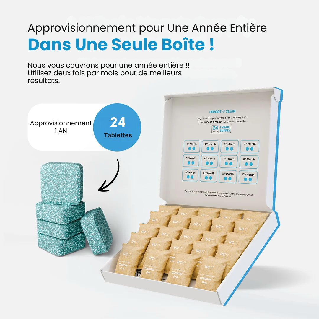 Tablettes Nettoyantes Anti-Poils pour Lave-linge